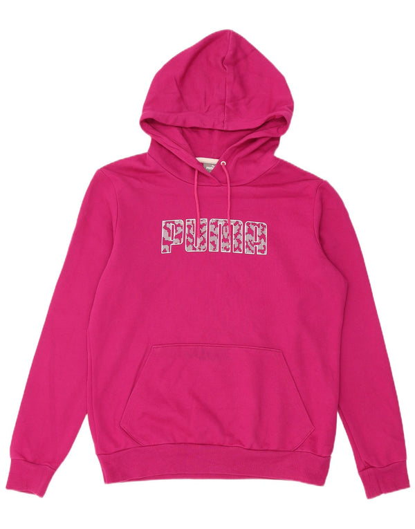 Pulover pentru femei Puma Graphic Hoodie UK 14 Medium Pink Bumbac