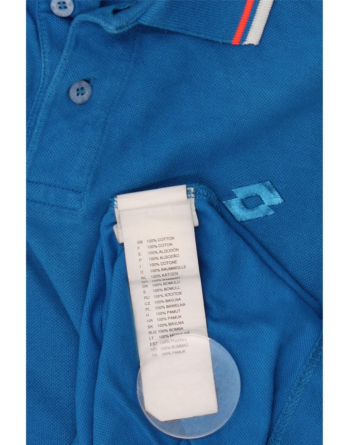 Tricou polo pentru bărbați Lotto Bumbac albastru mic