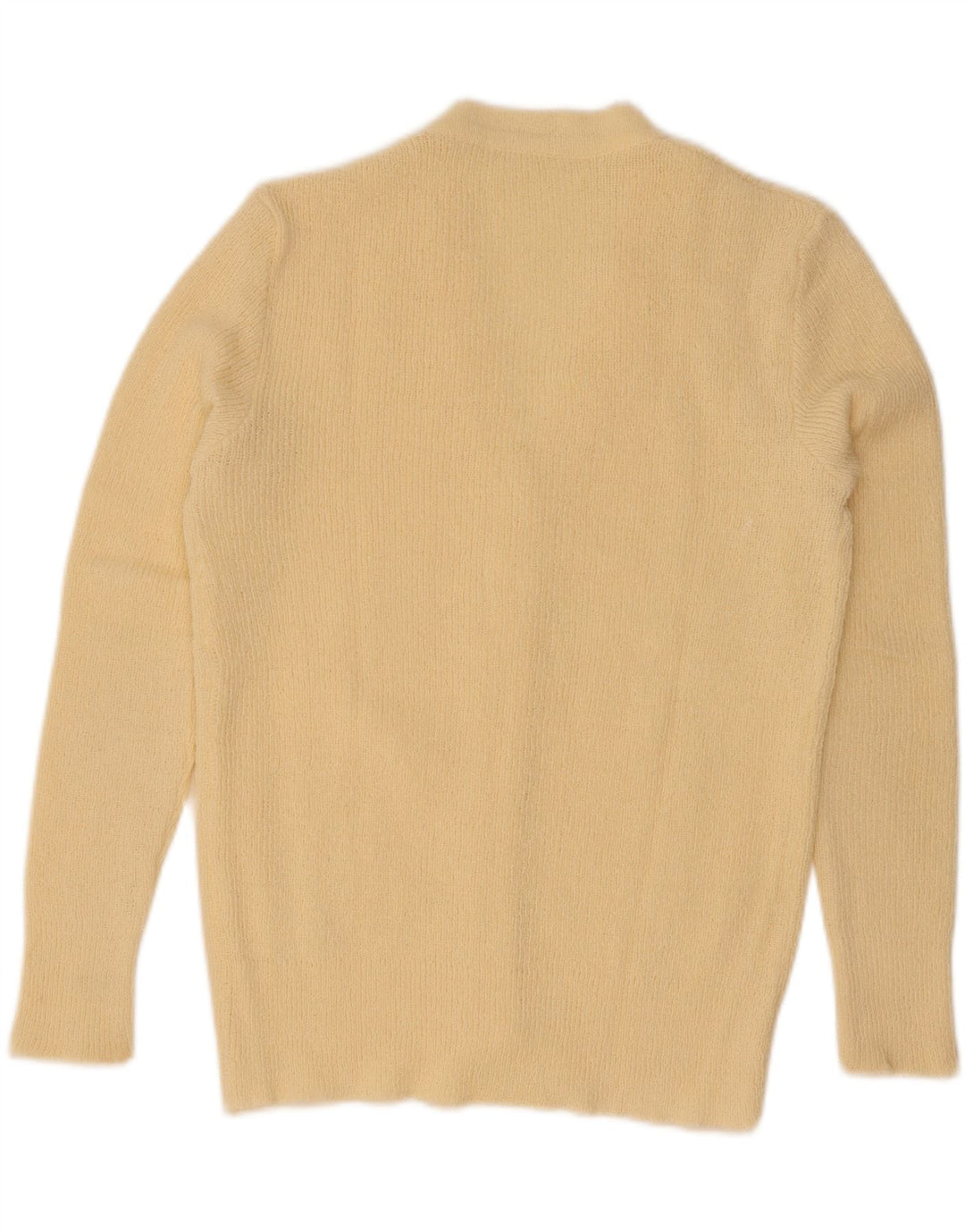 Pulover Cardigan Vintage pentru femei UK 12 Galben mediu