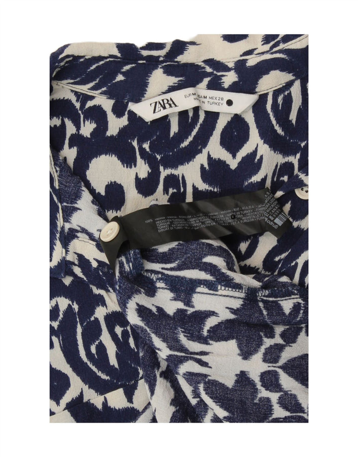 Rochie Maxi pentru Damă Zara UK 12 Medium Blue Ikat Viscose