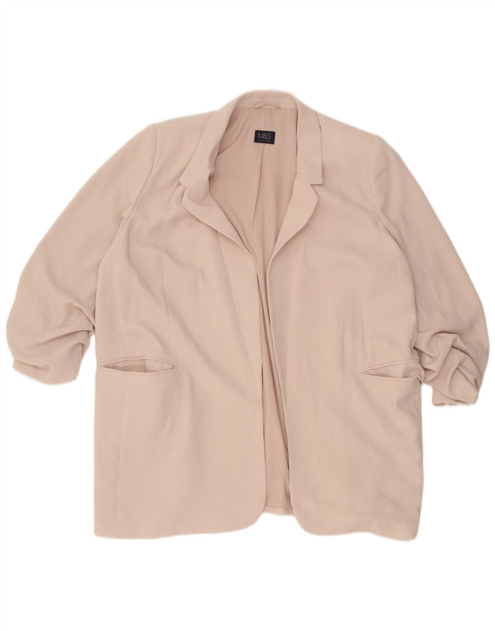 Marks & Spencer jachetă pentru femei cu mâneci 3/4 deschise, UK 22 3XL, bej