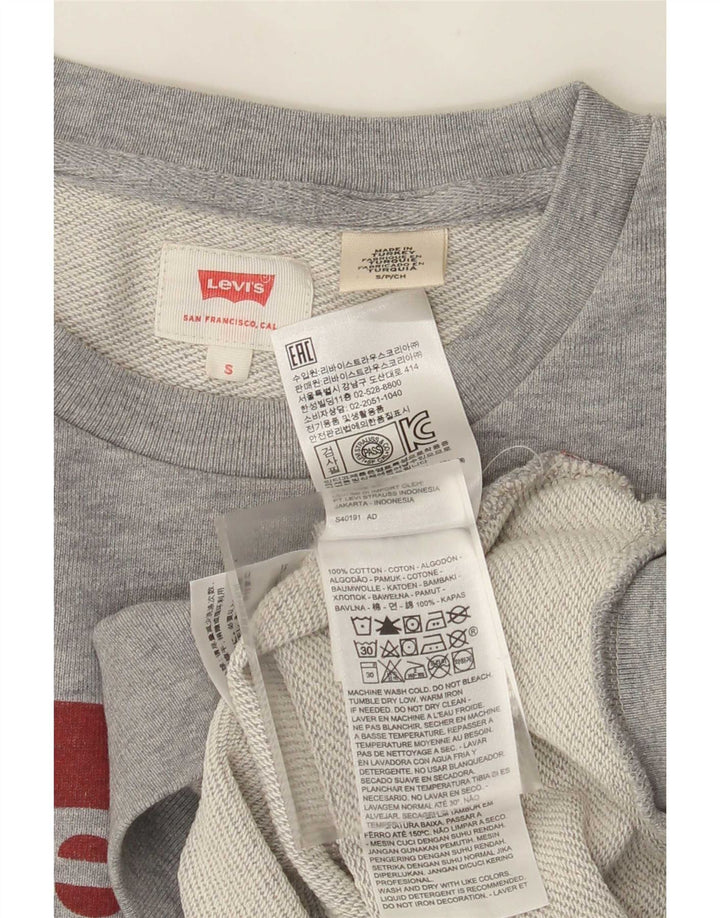 Levi's Pulover grafic pentru bărbați, bumbac mic, gri