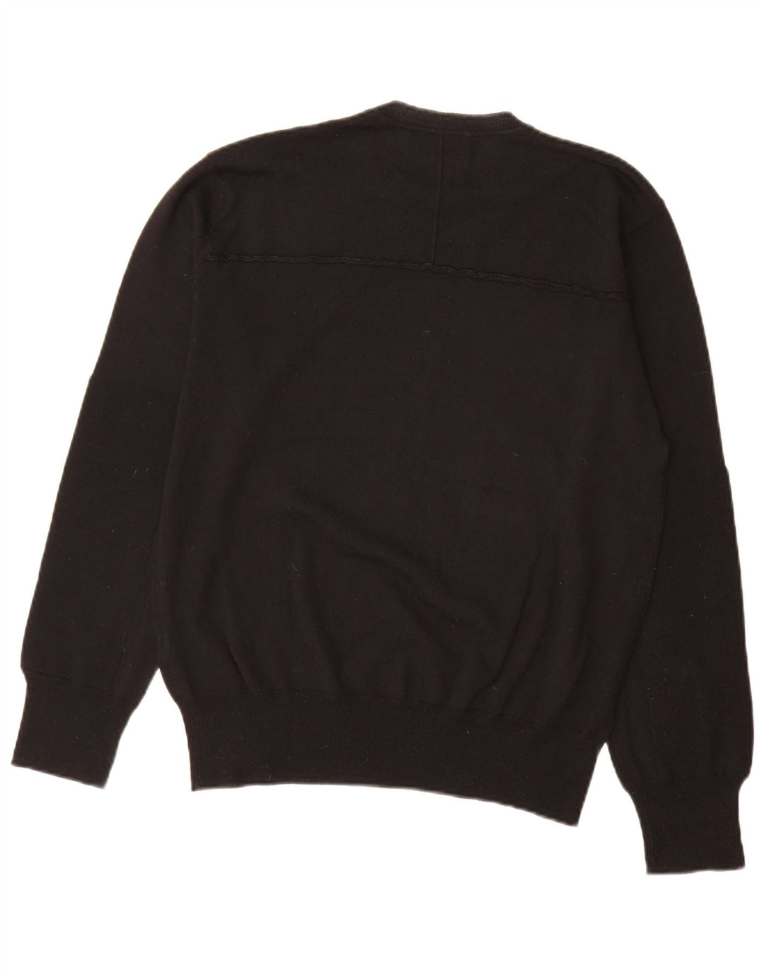 Pulover pentru bărbați Zara, cu gât crew, XL, lână neagră