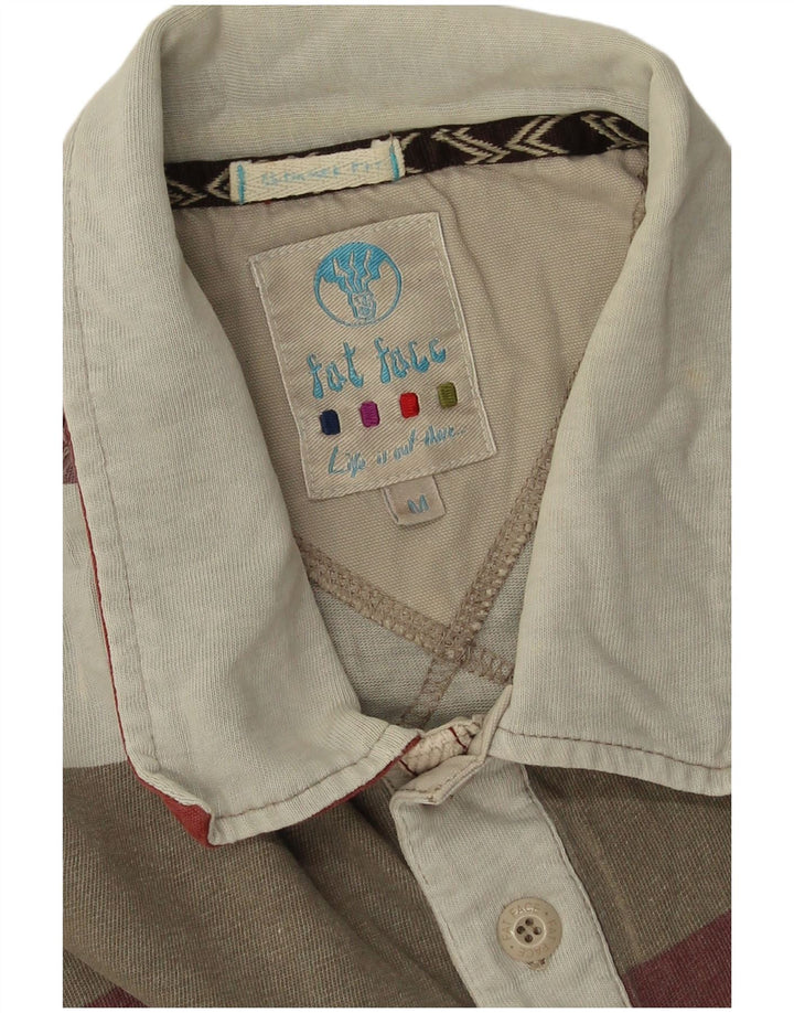 Tricou polo pentru bărbați Fat Face, bumbac cu dungi multicolore medii