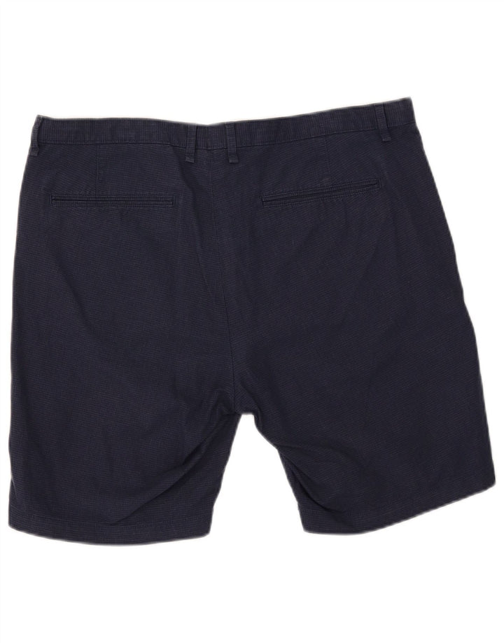 Pantaloni scurți chino pentru bărbați Calvin Klein W36, cu carouri mari bleumarin
