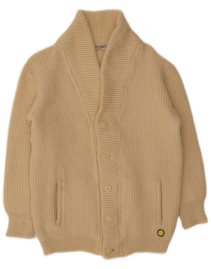 Pulover Cardigan Vintage pentru Barbati IT 50 Medium Bej Lână