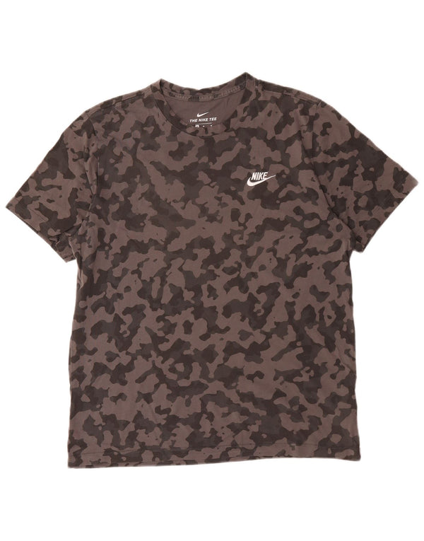 Tricou pentru bărbați Nike Top Medium Gri Camuflage Bumbac