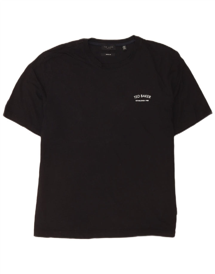 Ted Baker Tricou obișnuit pentru bărbați Top mediu din bumbac negru