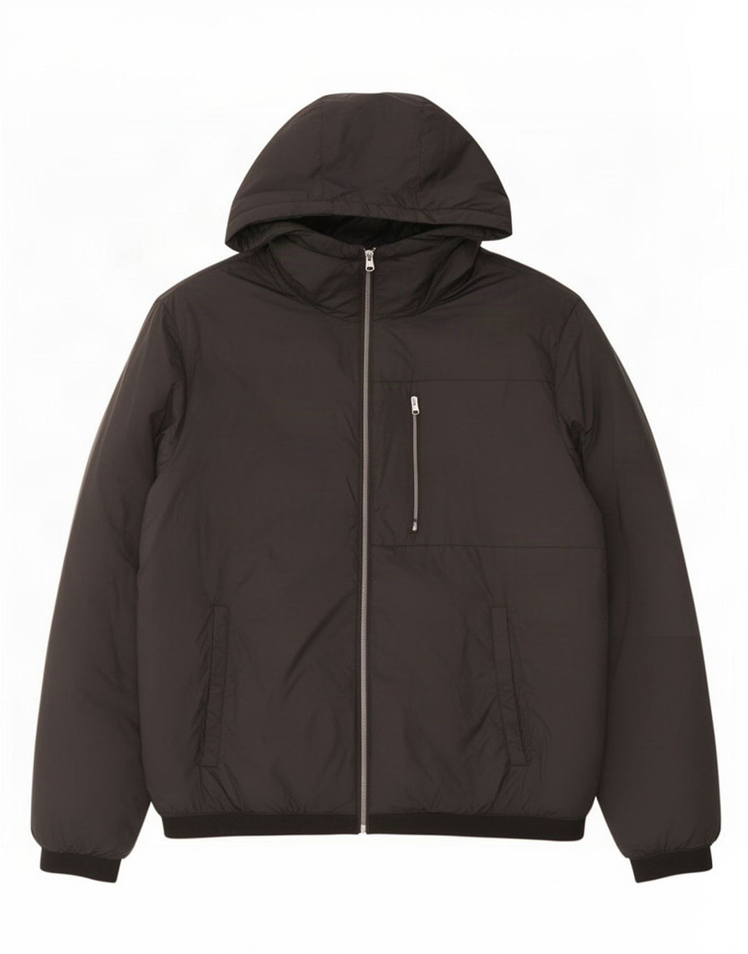 Jachetă căptușită cu glugă pentru bărbați Zara UK 38 Medium Black