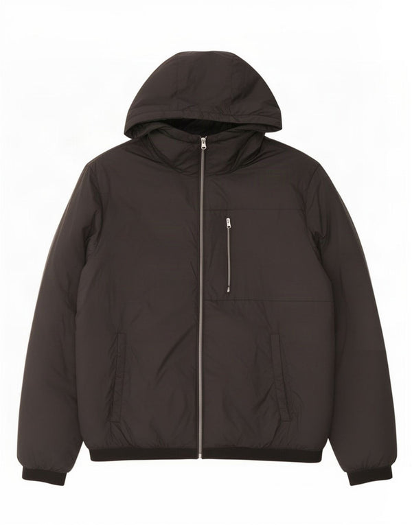 Jachetă căptușită cu glugă pentru bărbați Zara UK 38 Medium Black