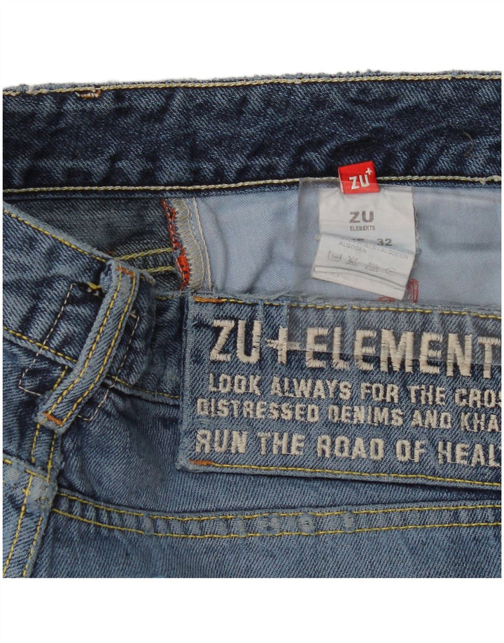 Zu Elements Blugi Distressed drepte pentru femei W32 L35 bumbac albastru