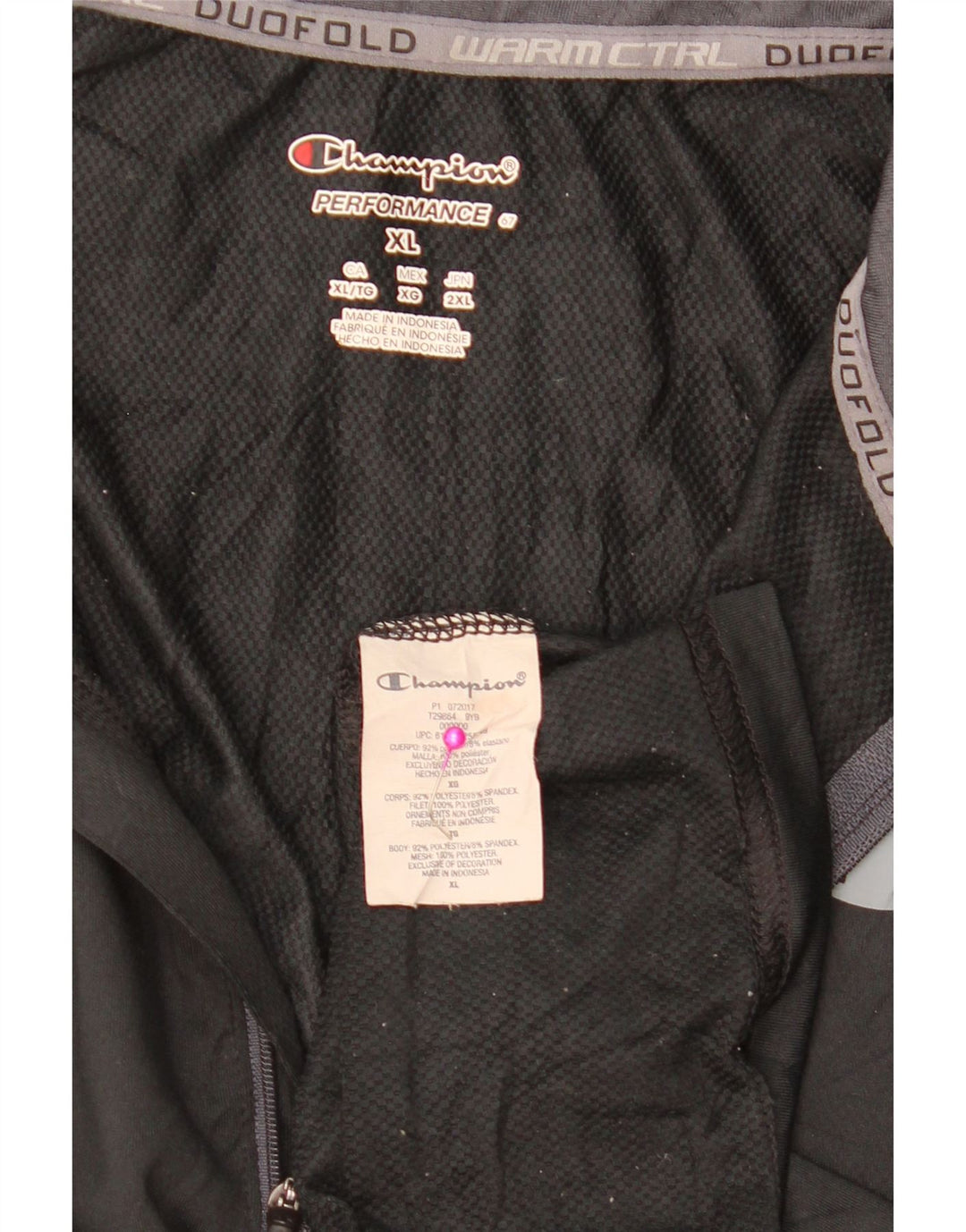 Pulover pentru bărbați CHAMPION Top de trening XL, negru, color block