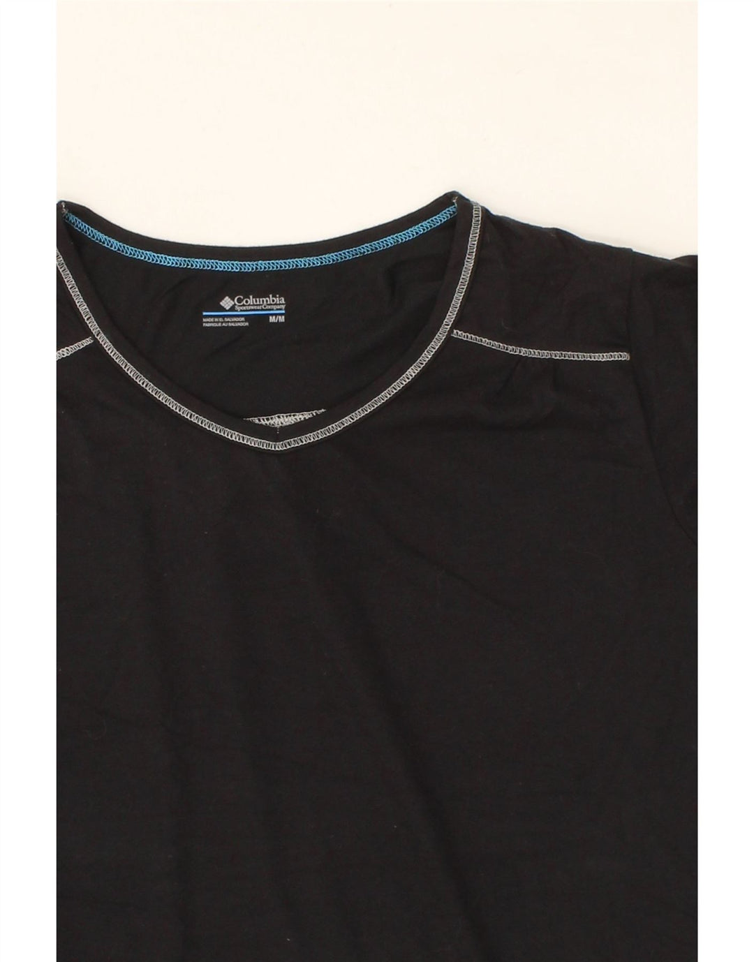 COLUMBIA Womens T-Shirt Top UK 14 Medium Black Cotton Vintage Columbia and Second-Hand Columbia from Messina Hembry 