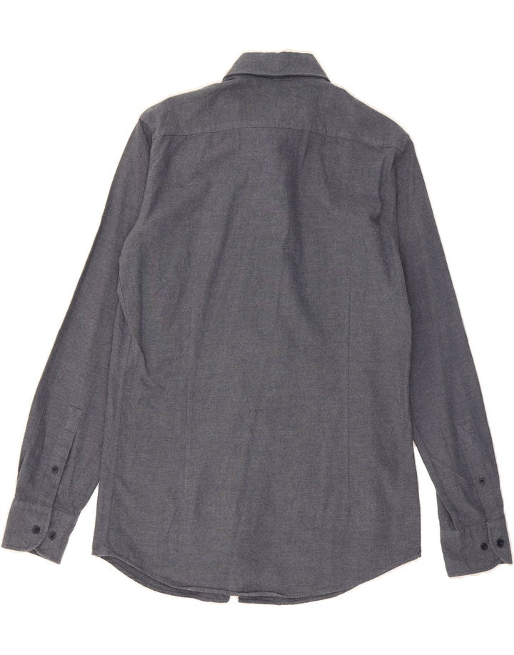 MASSIMO DUTTI Mens Shirt Small Navy Blue Cotton Vintage Massimo Dutti and Second-Hand Massimo Dutti from Messina Hembry 