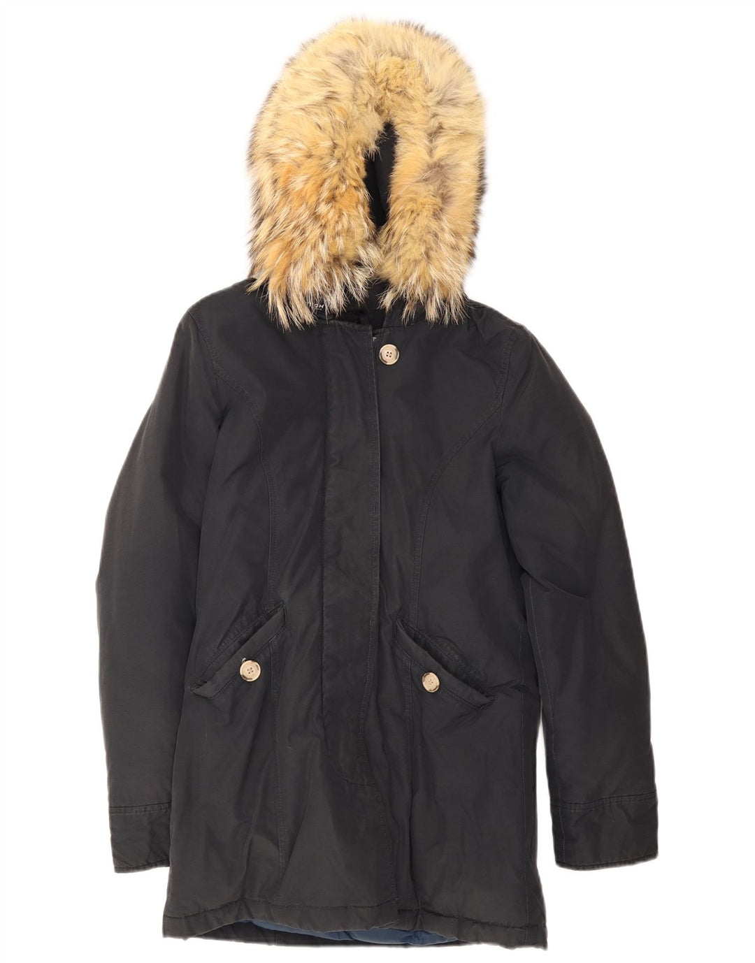 Jachetă parka cu glugă Woolrich pentru femei UK 6 XS bleumarin