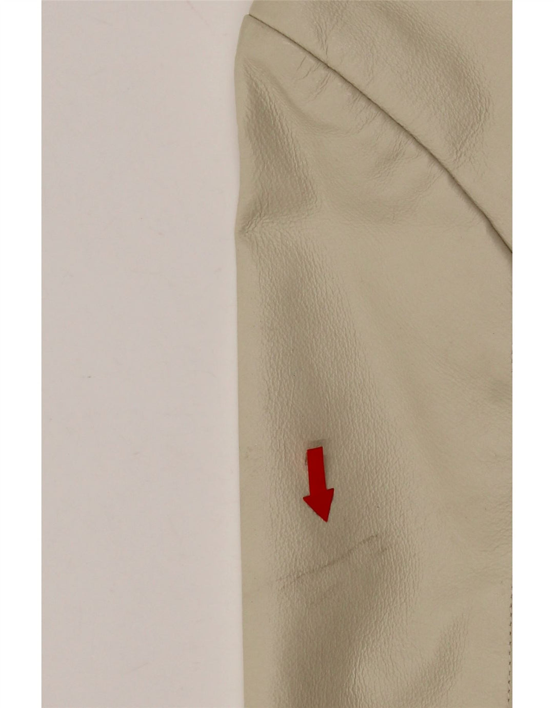 Palton din piele vintage pentru femei UK 12 Medium Beige Piele