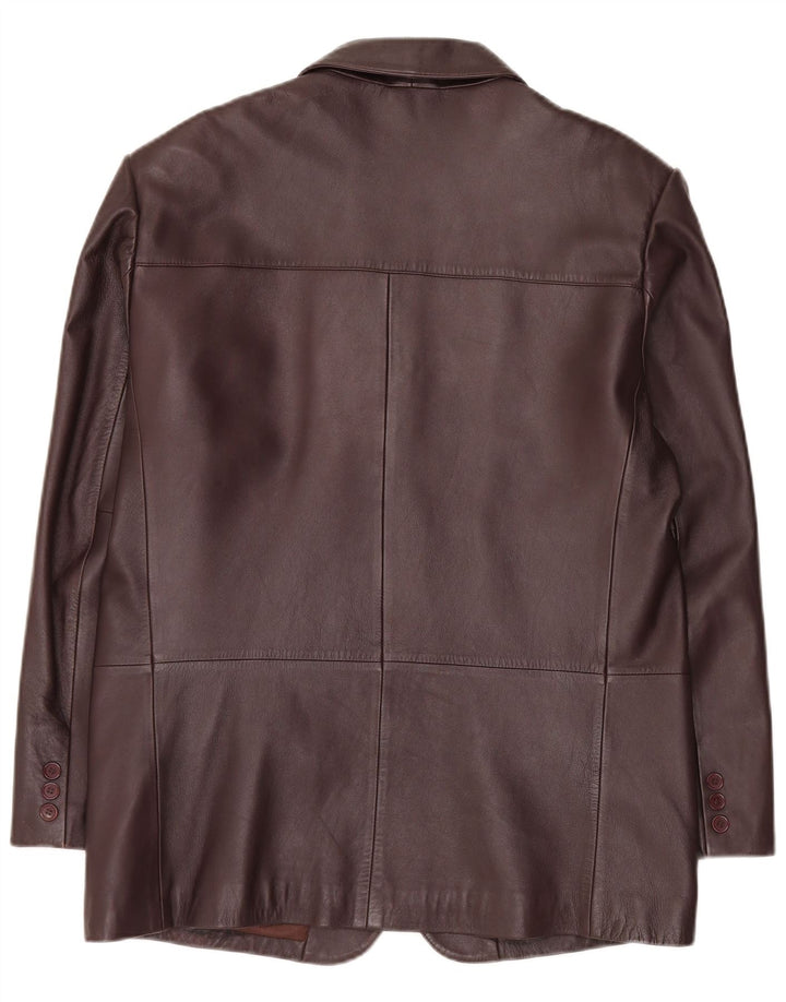 Jachetă pentru bărbați din piele cu 3 nasturi Route 66 UK 42 XL din piele maro