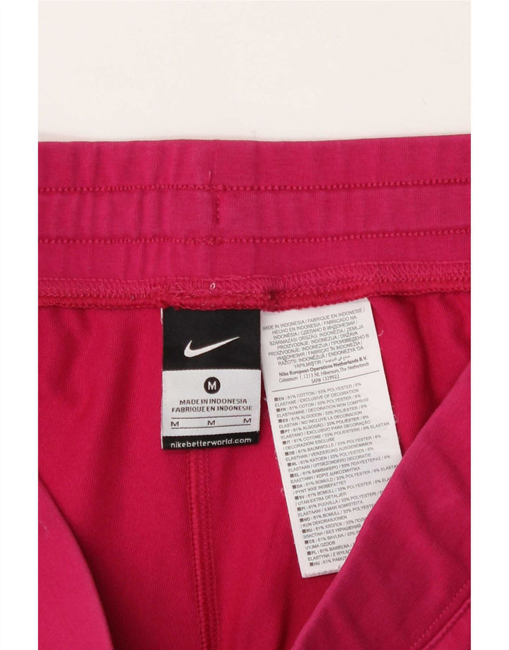 Pantaloni scurti sport Nike pentru femei UK 14, bumbac roz mediu