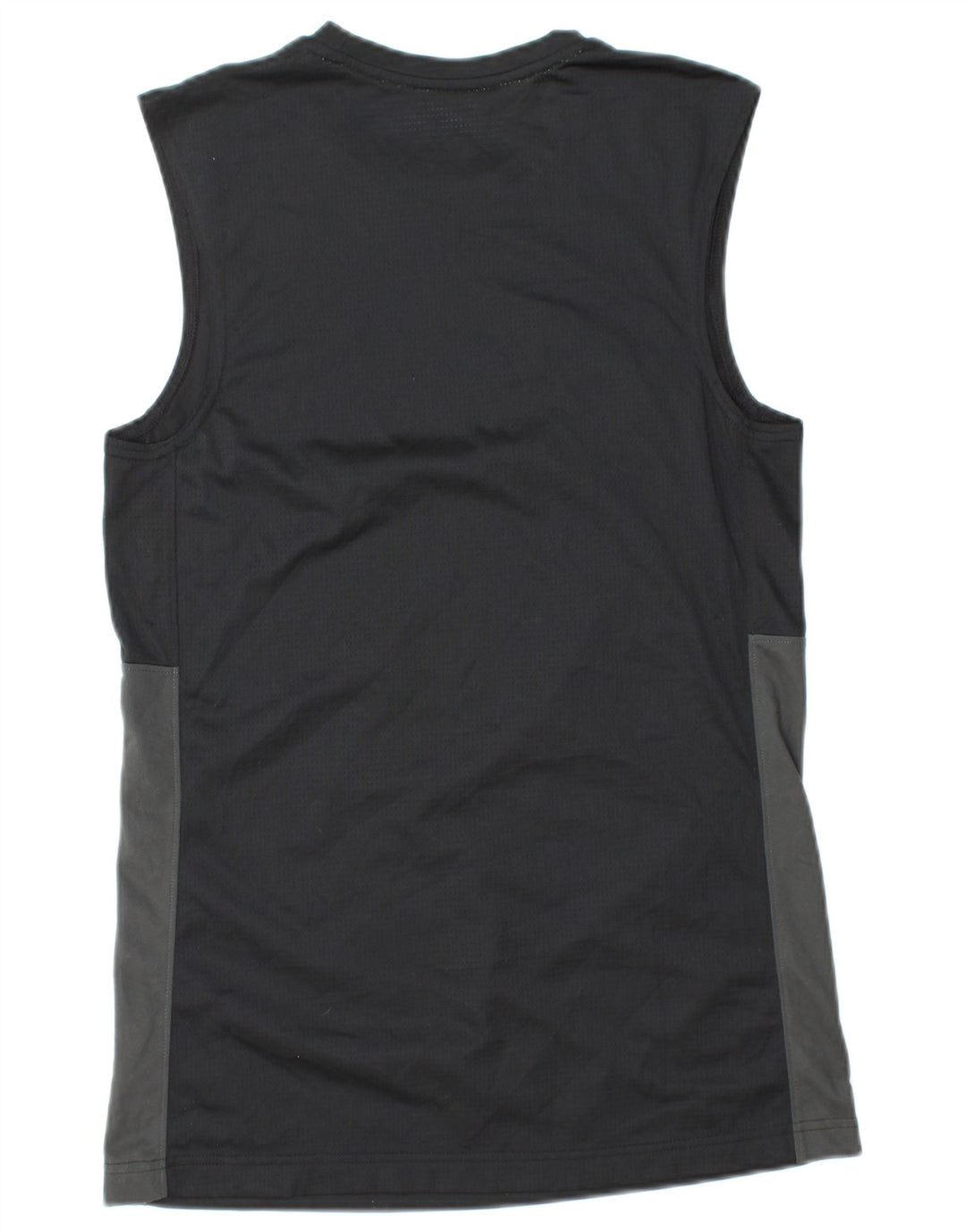 NIKE Womens Dri Fit Vest Top UK 10 Small Black Colourblock Polyester