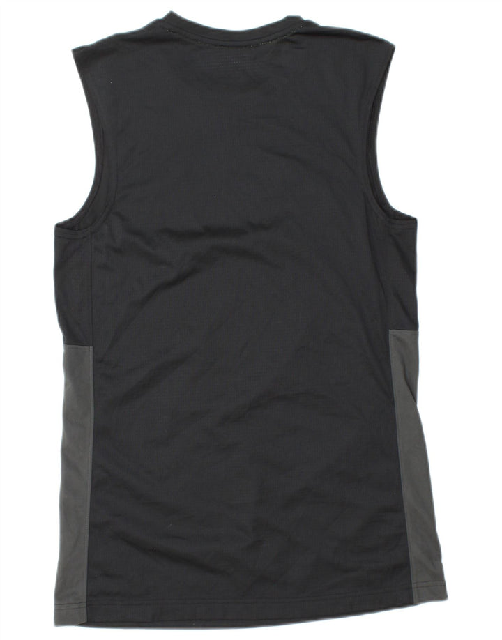 NIKE Womens Dri Fit Vest Top UK 10 Small Black Colourblock Polyester