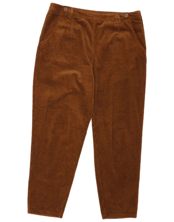 Seasalt Cornwall Pantaloni conici din velur pentru femei UK 14 Large W36 L29 Maro