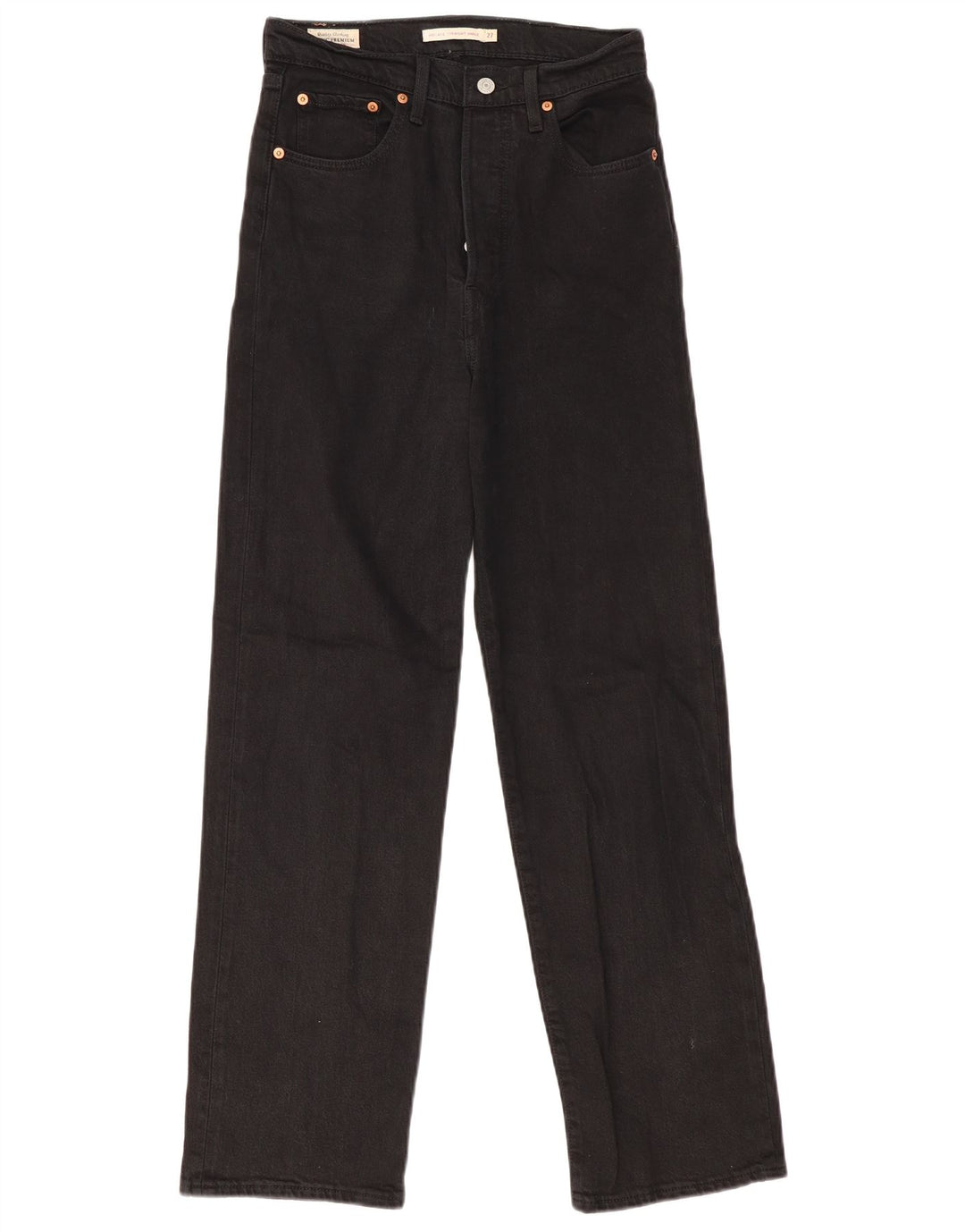 Blugi drepti pentru femei Levi's Ribcage W27 L29 bumbac negru