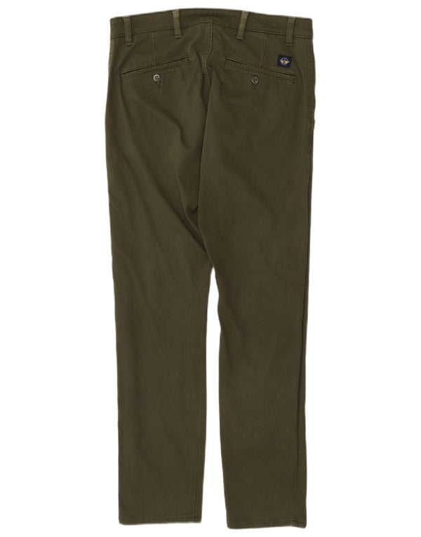 DOCKERS Pantaloni chino skinny kaki pentru bărbați L30 L32 bumbac verde