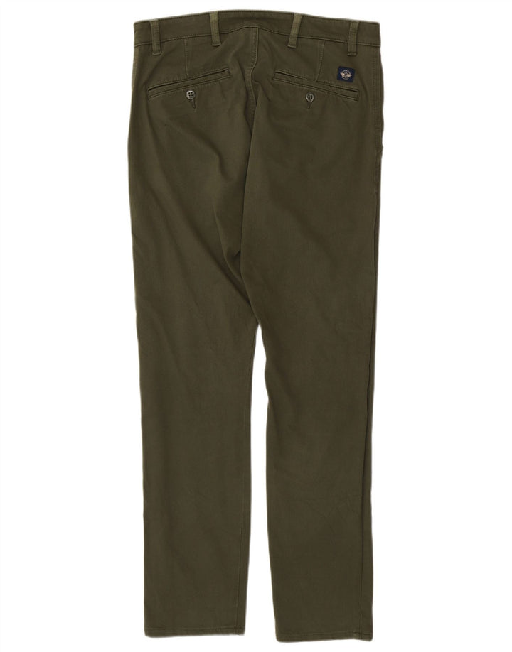 DOCKERS Pantaloni chino skinny kaki pentru bărbați L30 L32 bumbac verde