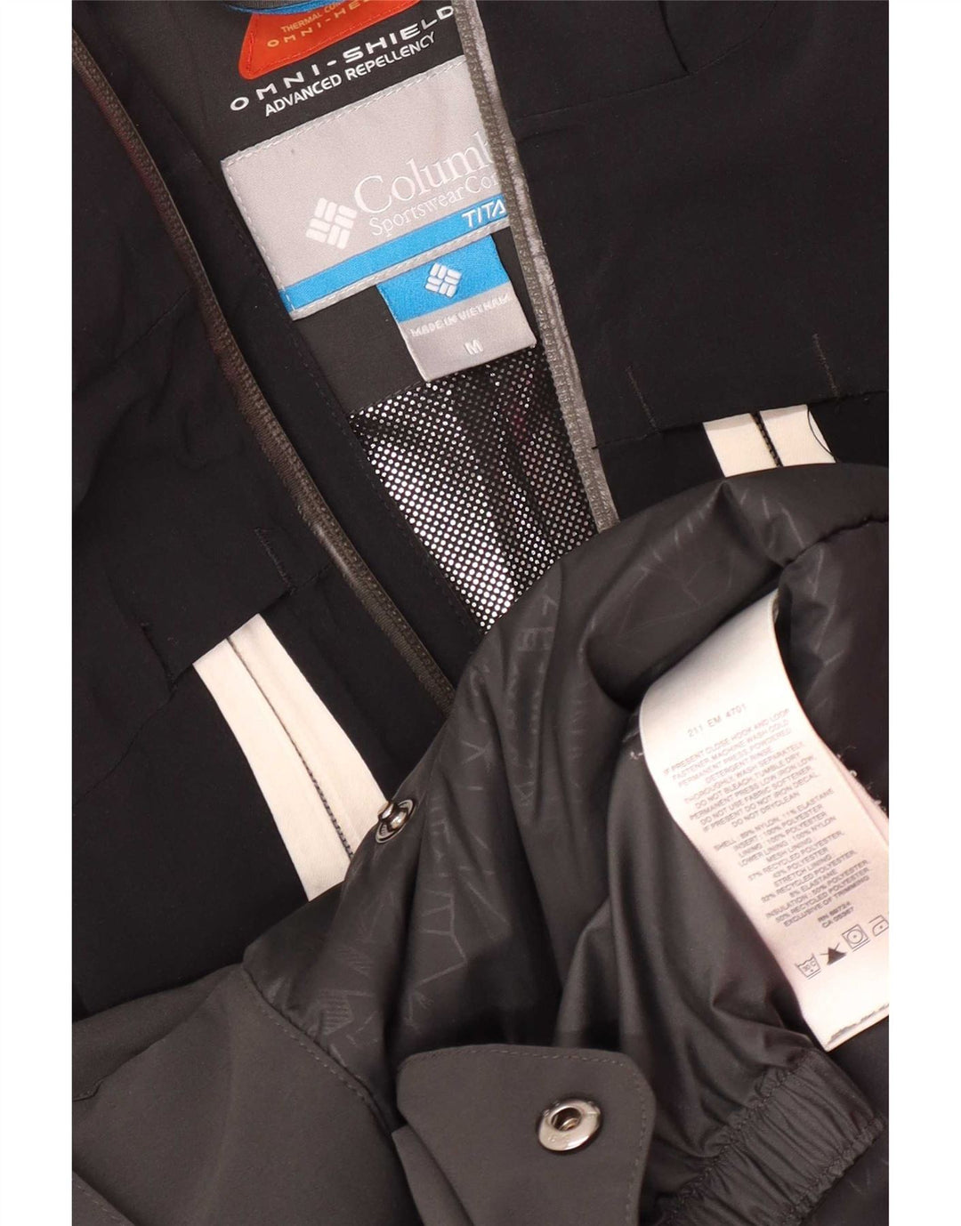 Jachetă de ploaie Columbia Omni-Shield pentru bărbați Marea Britanie 38, mediu negru, nailon color bloc