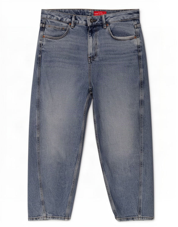 Marks & Spencer Blugi drepti pentru femei UK 12 Medium W30 L23 Blue Cotton