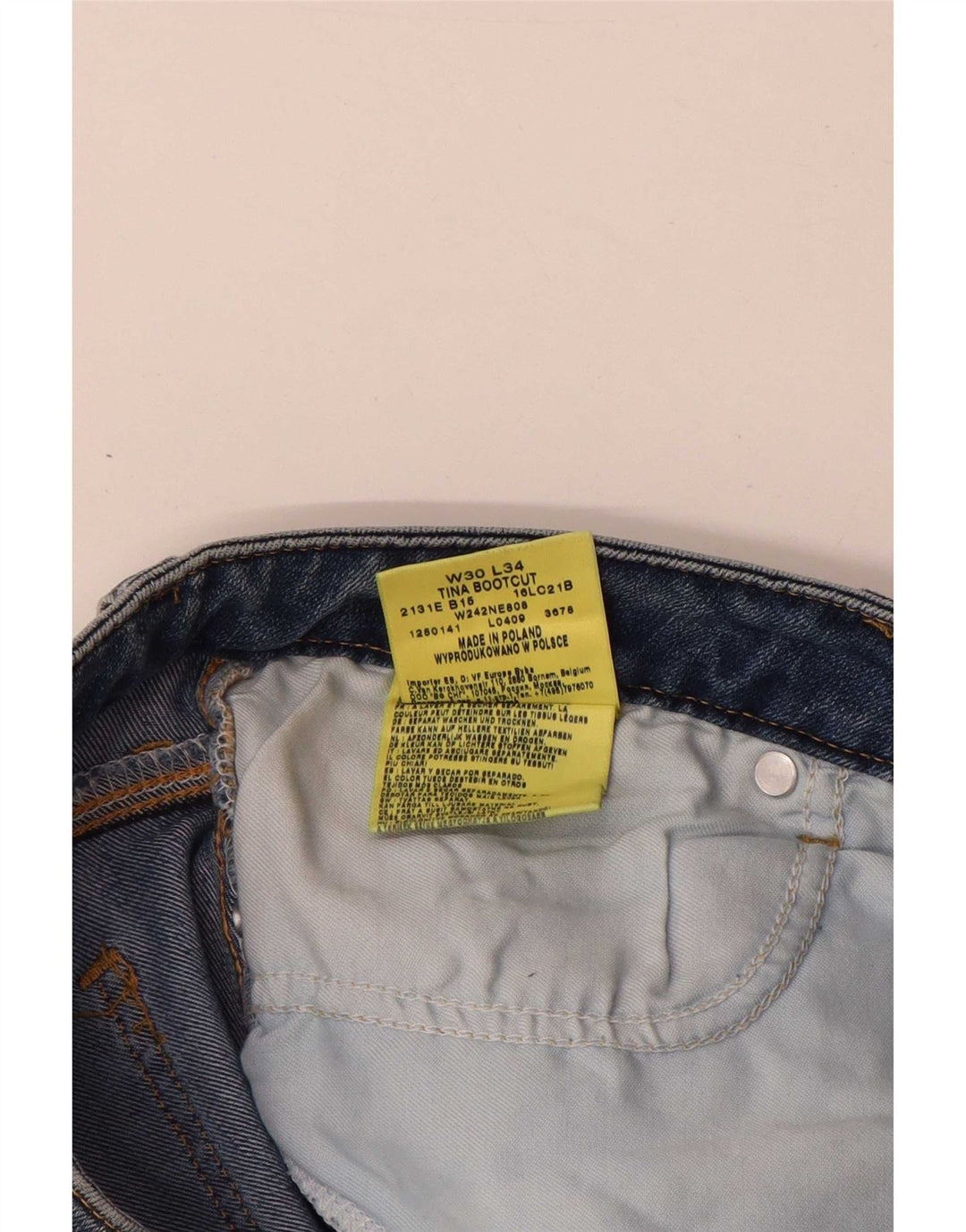 Blugi Wrangler pentru femei TIna Bootcut W30 L34 Bumbac albastru
