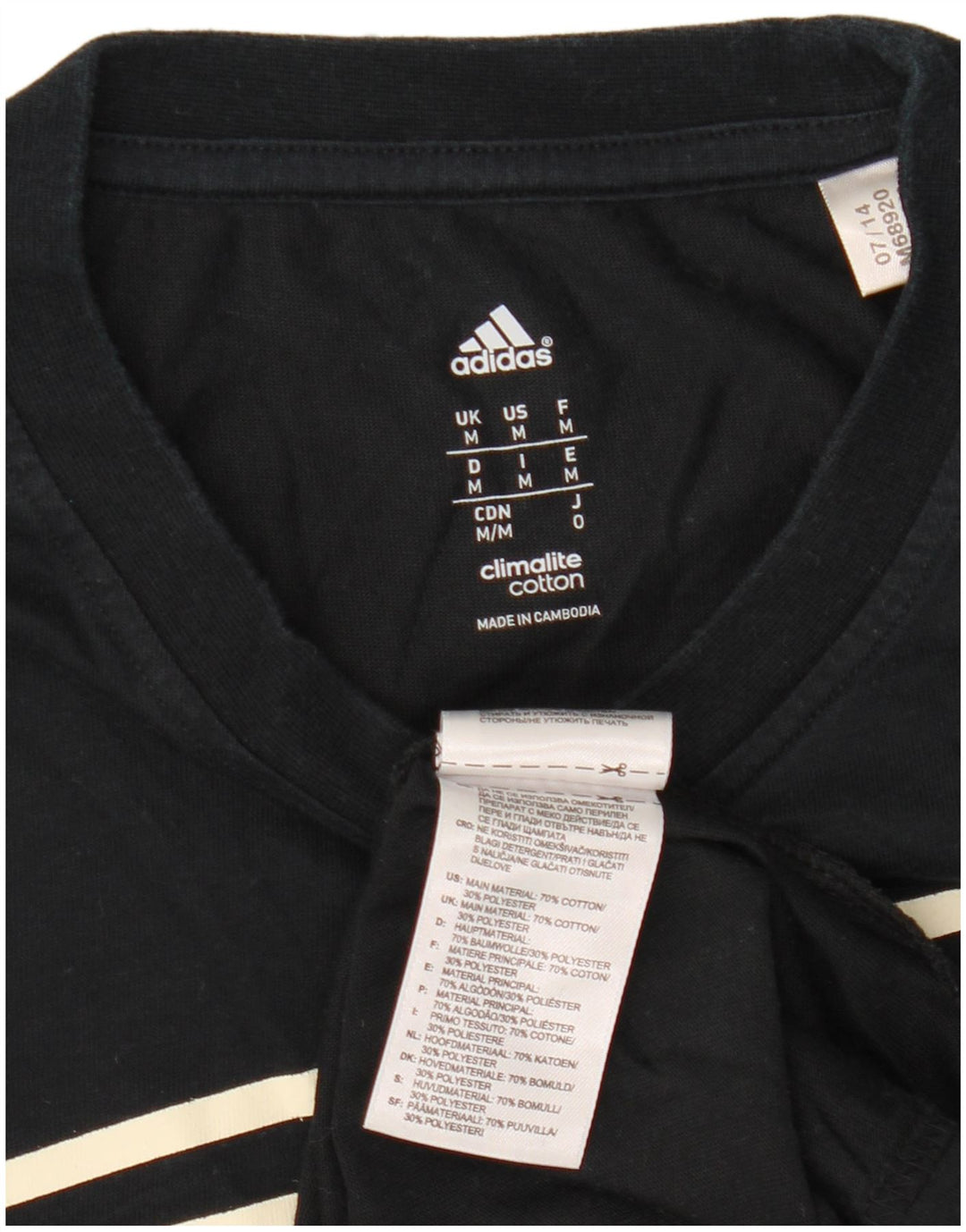 Tricou Adidas Climalite Graphic Top Medium Negru Bumbac