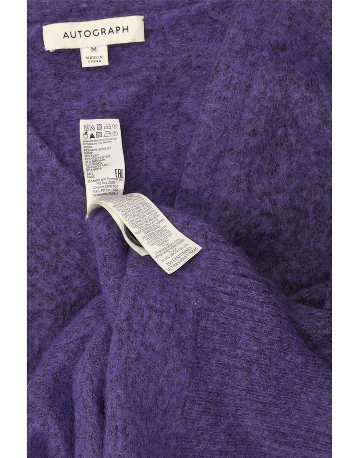 Pulover cardigan cu autograf pentru femei Marks & Spencer UK 14 Mov mediu