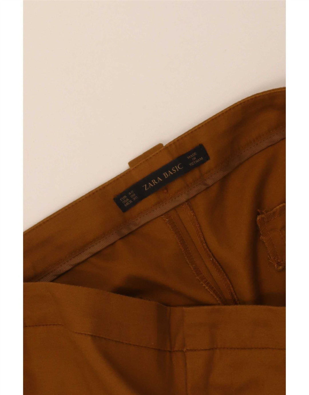 Pantaloni chino slim pentru femei Zara EU 40 Medium W30 L28 Maro