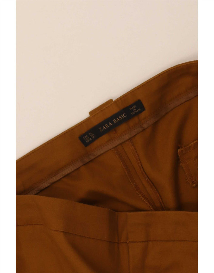 Pantaloni chino slim pentru femei Zara EU 40 Medium W30 L28 Maro