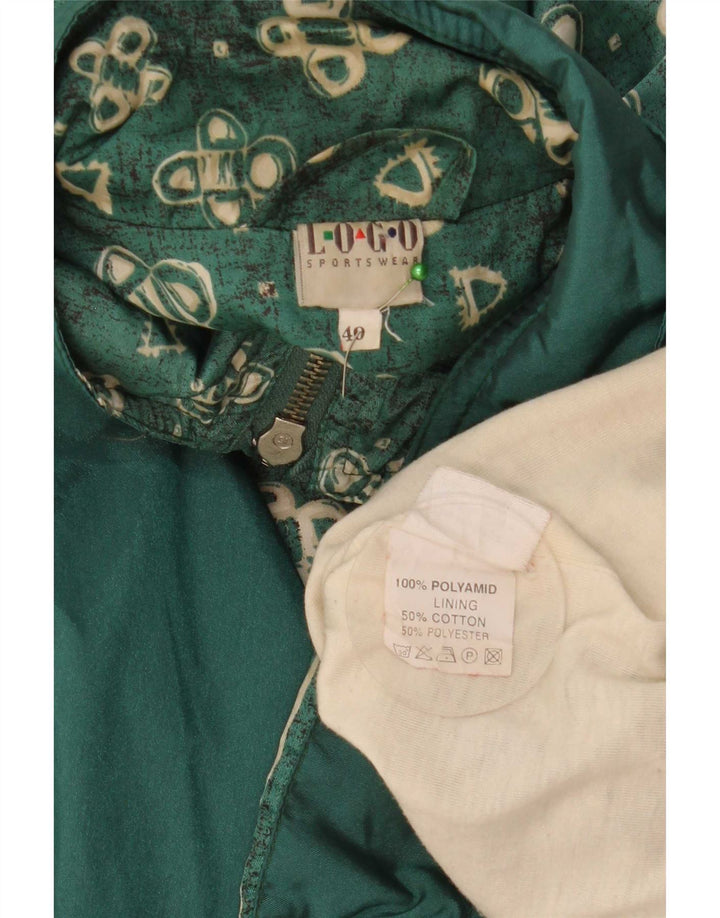 Jachetă de ploaie pentru bărbați cu logo UK 40 mare, verde, florală, poliamidă