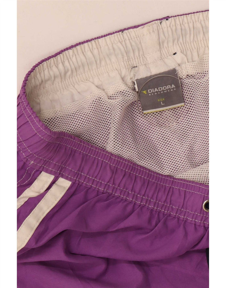Pantaloni scurți de înot Diadora pentru bărbați, mari, mov, poliester