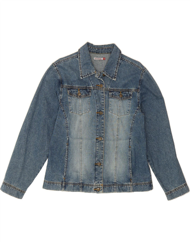 ROXANNE Womens Oversized Denim Jacket IT 40 Small Blue Cotton Vintage Roxanne and Second-Hand Roxanne from Messina Hembry 
