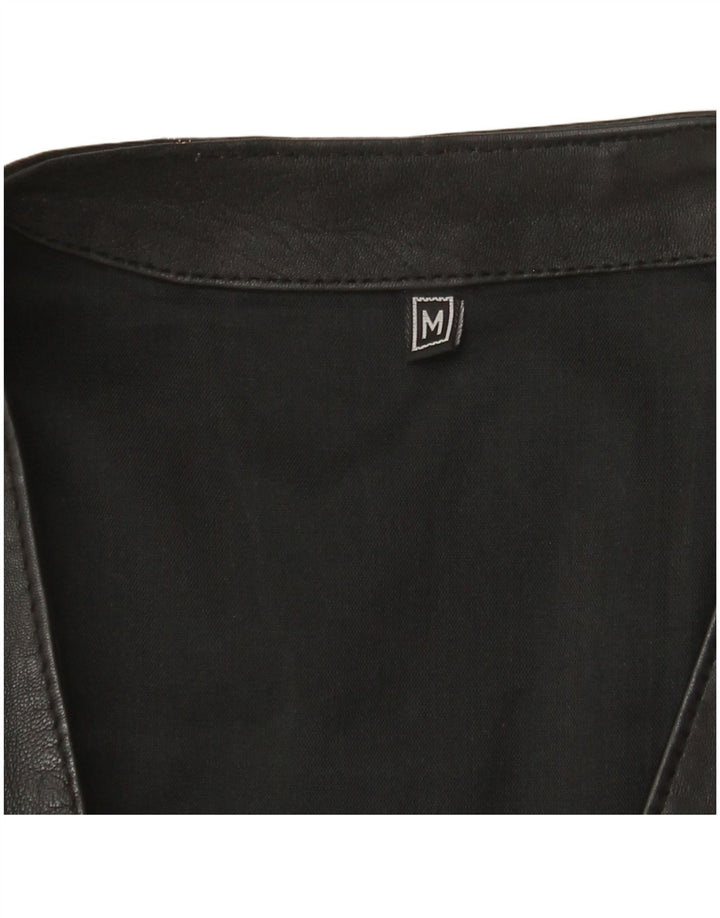 Vestă din piele pentru bărbați VINTAGE, neagră medie