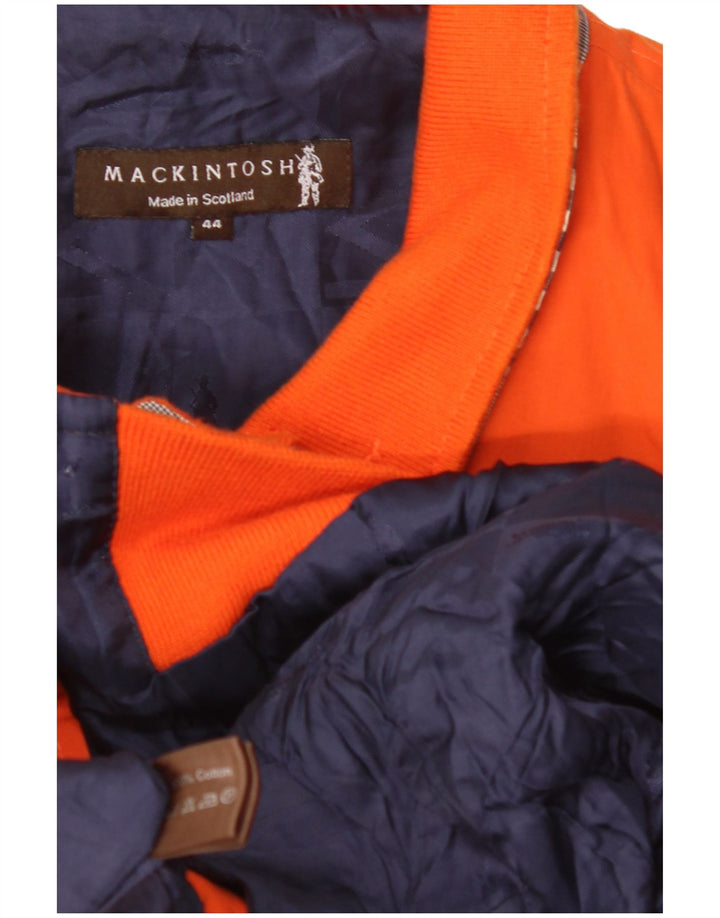 MACKINTOSH Bomber Jacket pentru bărbați UK 44 2XL Orange Check Bumbac