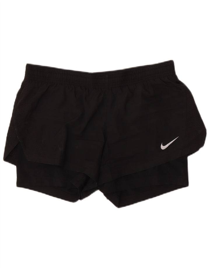 Pantaloni scurți sport Nike Dri Fit pentru femei UK 14 Poliester mediu negru