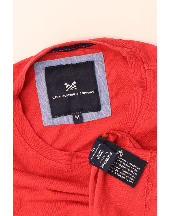CREW CLOTHING Bărbați Tricou Top Medium Red Bumbac