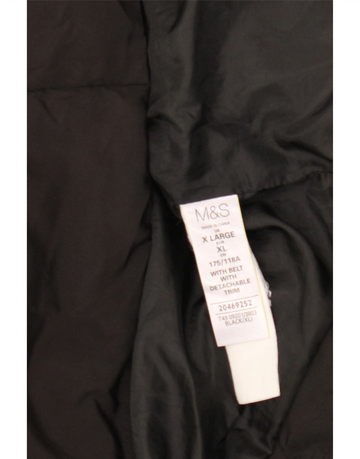 Palton căptușit cu glugă pentru femei Marks & Spencer UK 18 XL Poliester negru