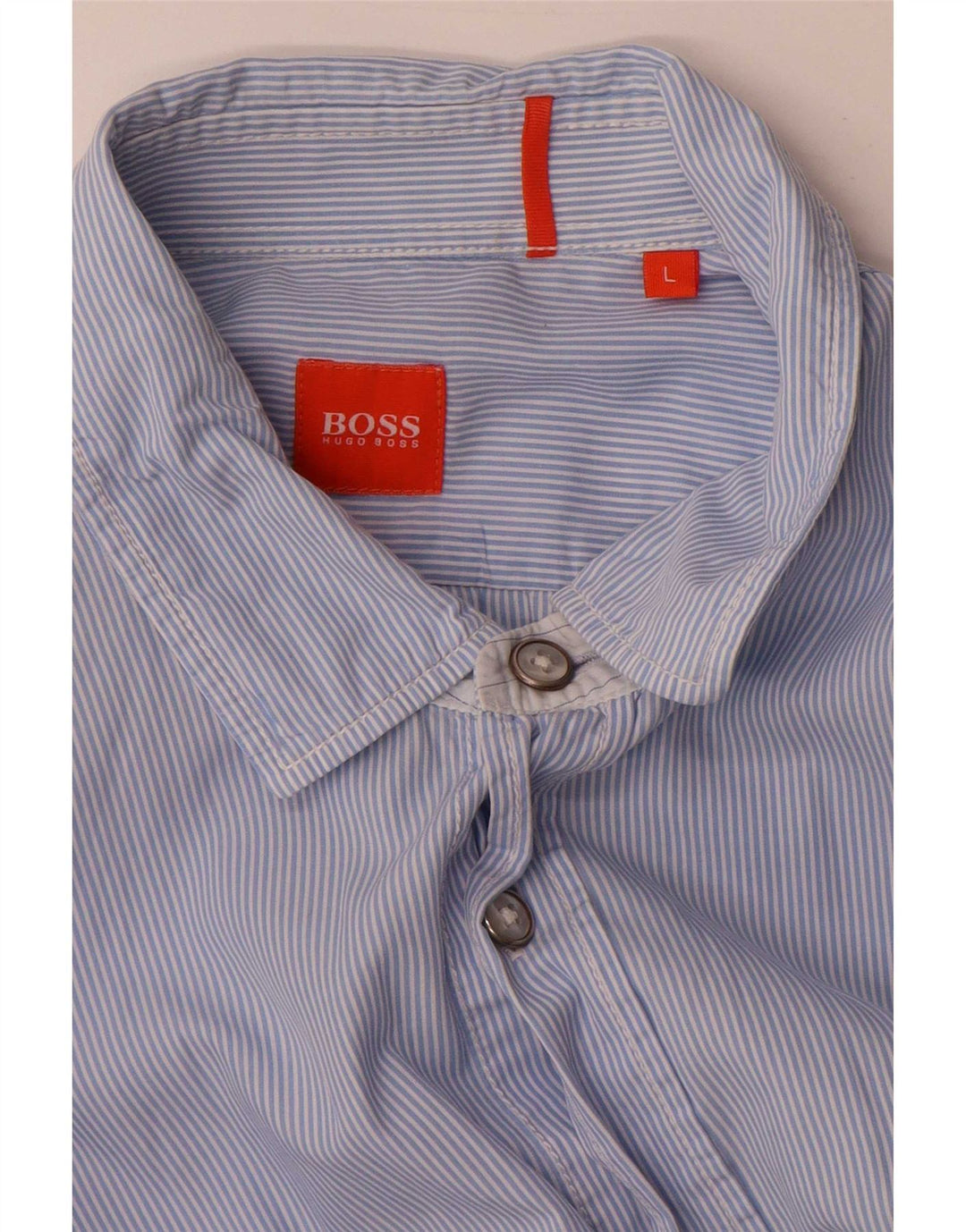 Cămașă pentru bărbați Hugo Boss, mare, albastru, bumbac cu dungi