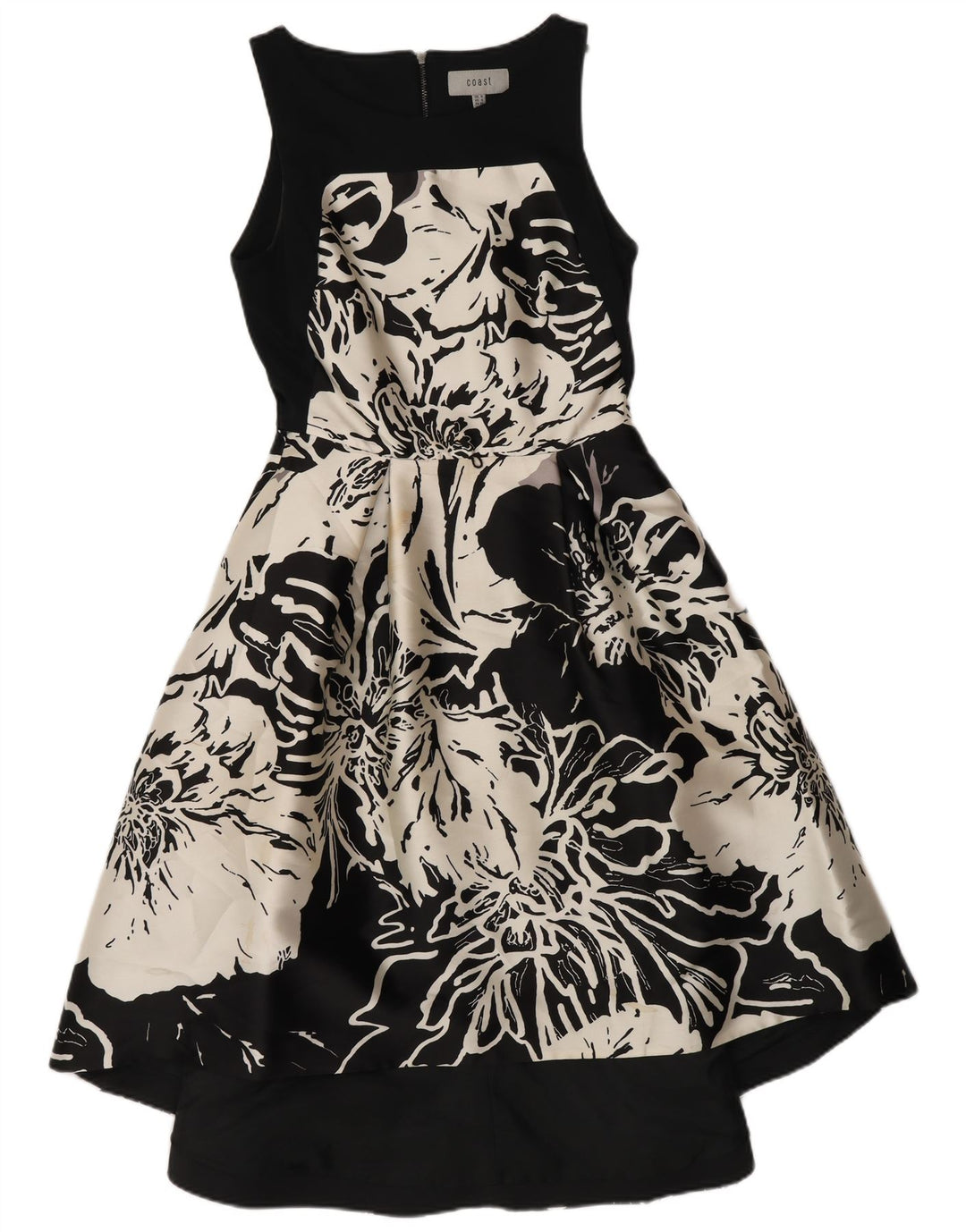 Coast Womens Rochie A-Line UK 8 Mic Negru Floral Poliester