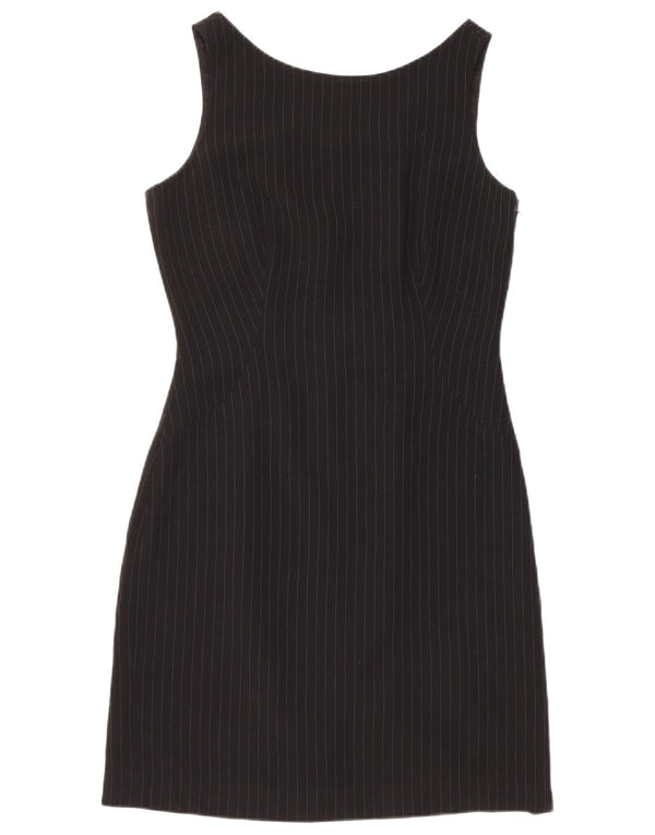 Rochie Hobbs pentru femei fără mâneci, UK 10, triacetat cu dungi negre mici