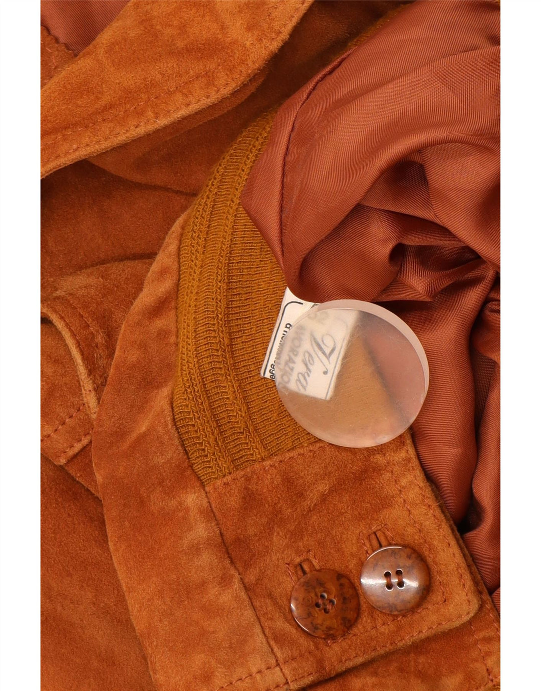 Jachetă bomber din piele intoarsa pentru barbati VINTAGE IT 52 XL din piele bej