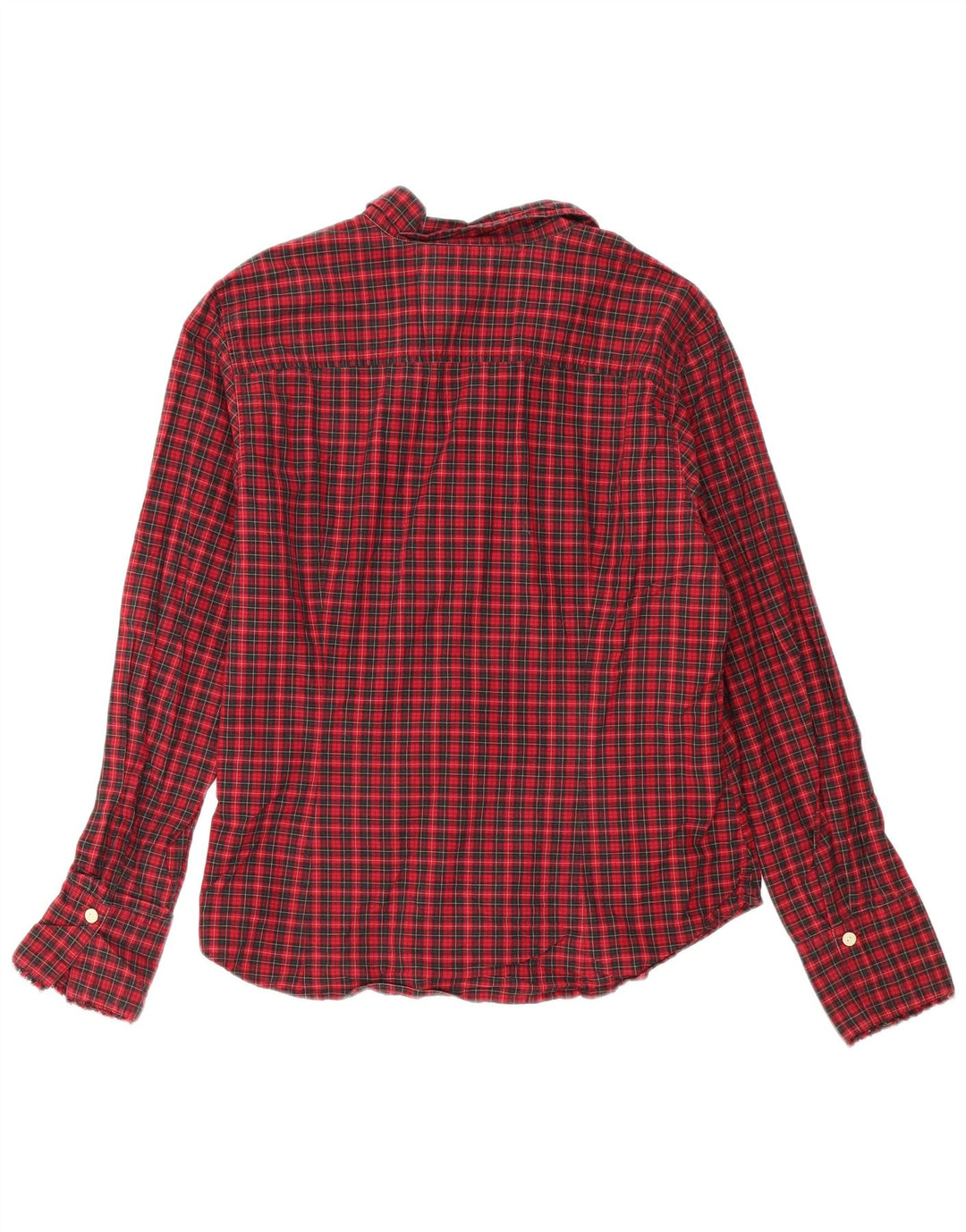 Cămașă de flanel pentru femei Eddie Bauer UK 16, mare, roșu, din bumbac