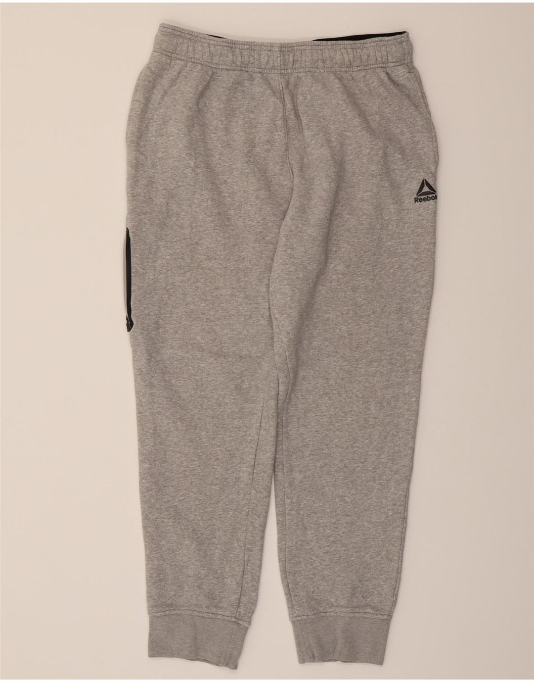 REEBOK Mens Cargo Tracksuit Trousers Joggers Large  Grey Cotton Vintage Reebok and Second-Hand Reebok from Messina Hembry 