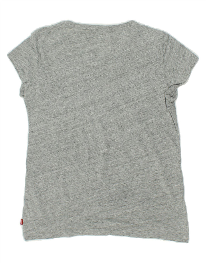 LEVI'S Womens Graphic T-Shirt Top UK 12 Medium Grey Vintage Levi's and Second-Hand Levi's from Messina Hembry 